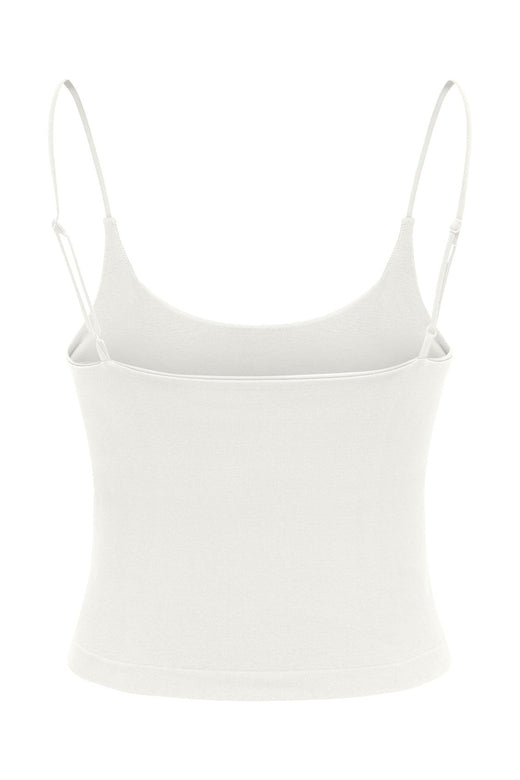 Only - Onlbella Seamless V-Neck Crop Top Acc - 5096416 Cloud Dancer