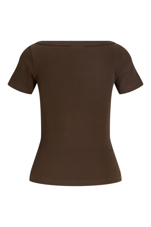Jjxx - Jxfifi Str Ss Boatneck Tee - 5179401 Demitasse