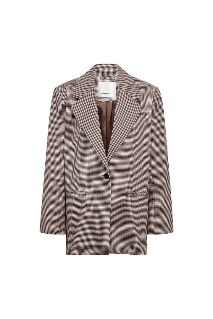Co´Couture - Midacc Check Power Blazer 500845 - 10060 - Bone - Brown