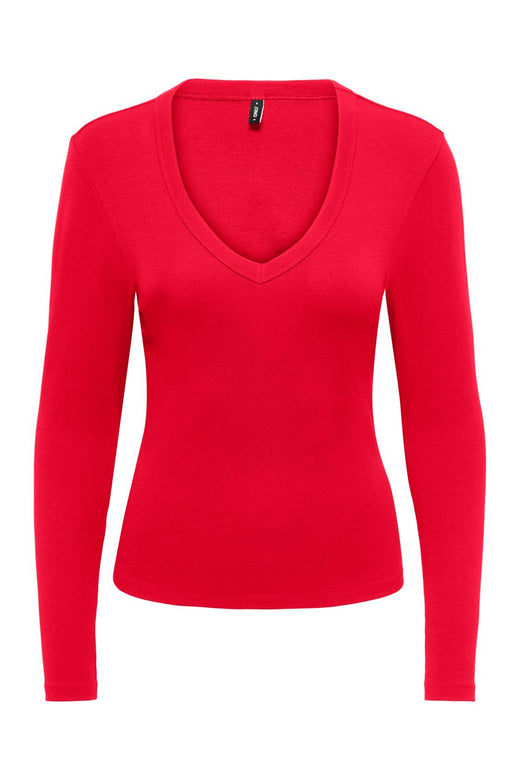 Only - Onlriley L/S V Neck Top - 5264576 Lollipop