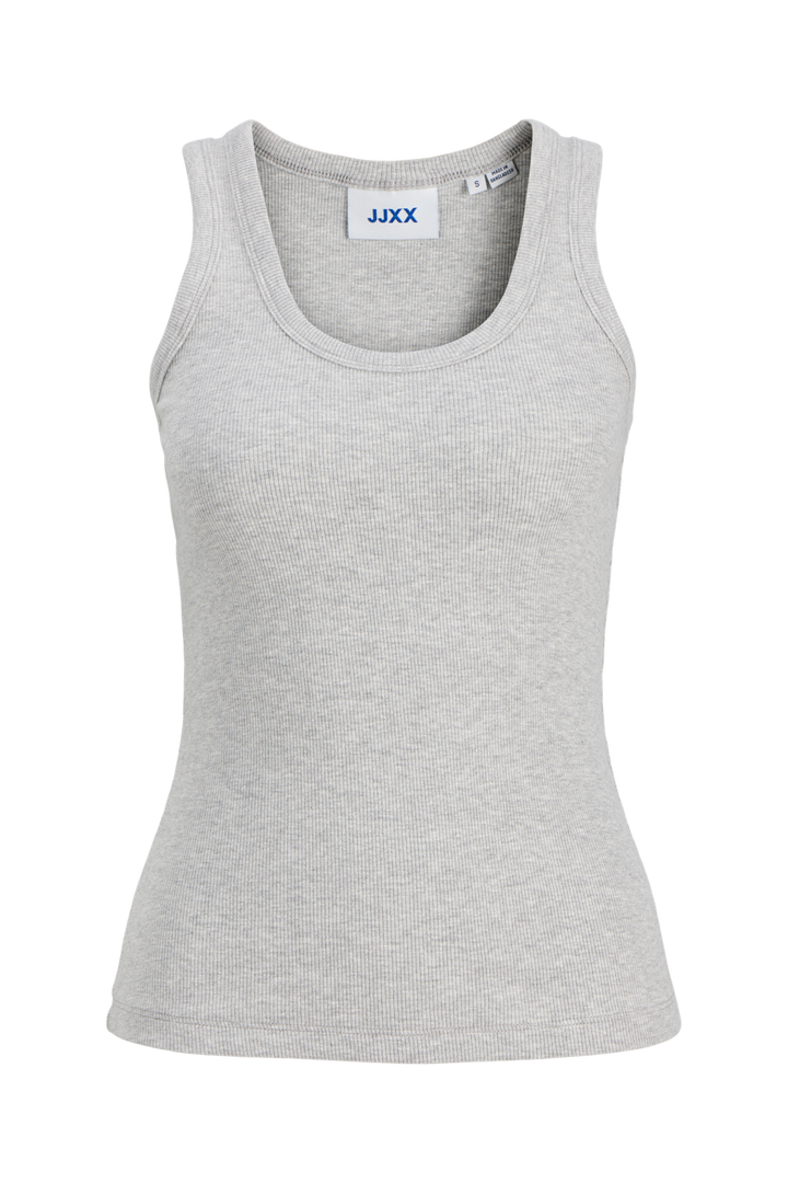 Jjxx - Jxfrida Sl U-Neck Top - 5024072 Light Grey Melange