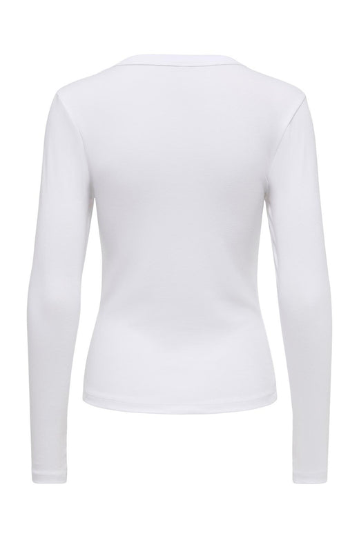 Only - Onlriley L/S V Neck Top - 5263442 Cloud Dancer