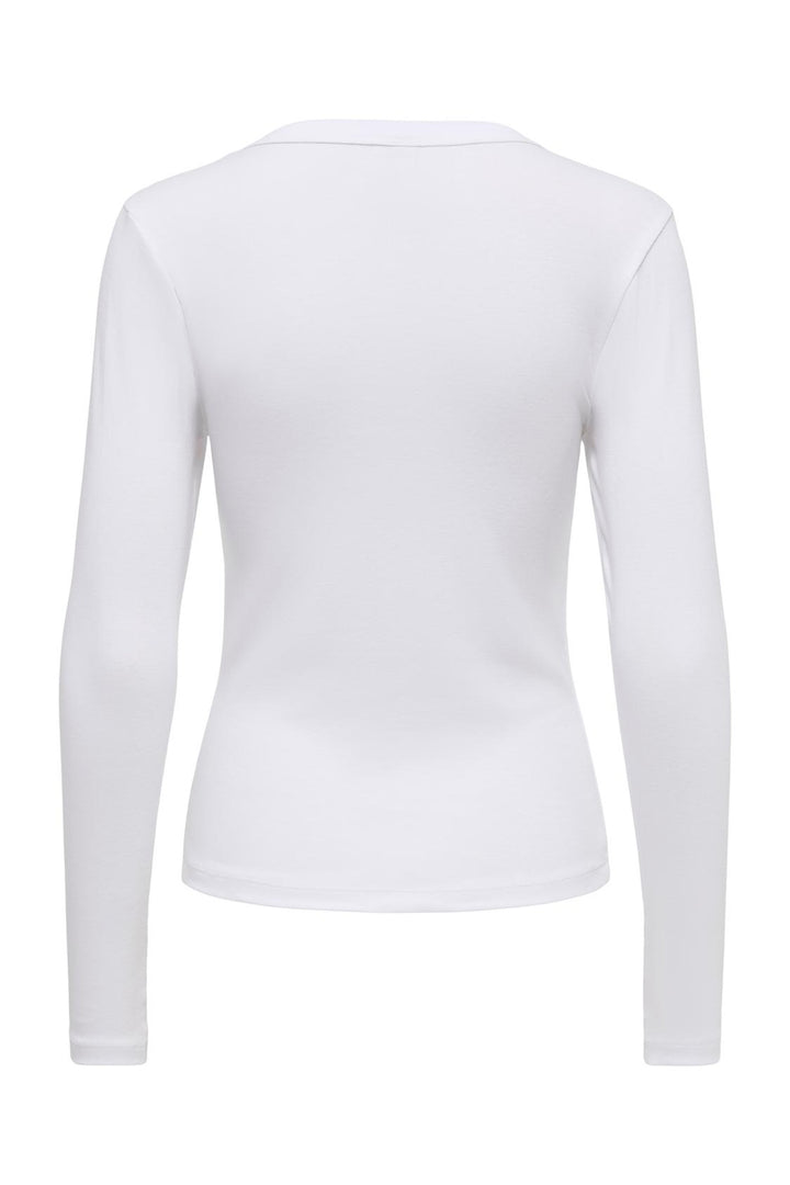 Only - Onlriley L/S V Neck Top - 5263442 Cloud Dancer