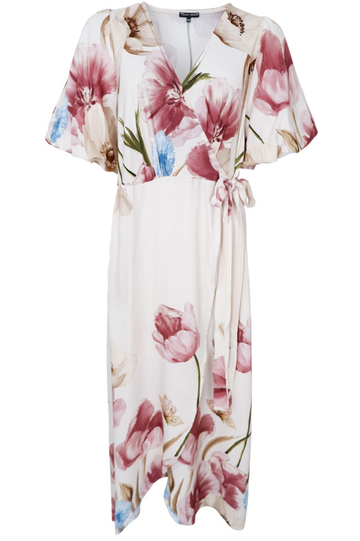 Black Colour - Bcbell Wrap Dress 41221 - Creme