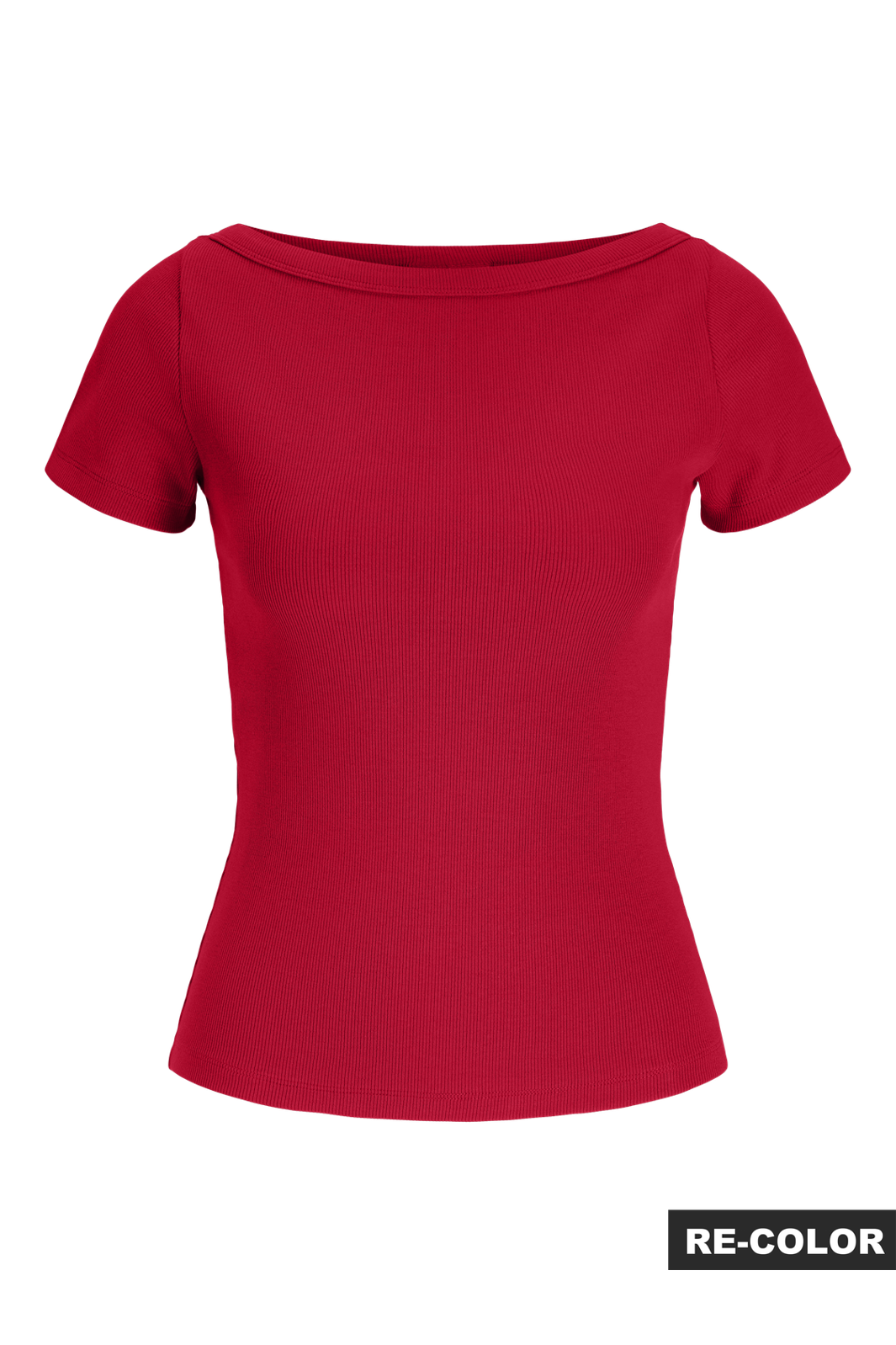 Jjxx - Jxfifi Str Ss Boatneck Tee - 5267246 Tango Red