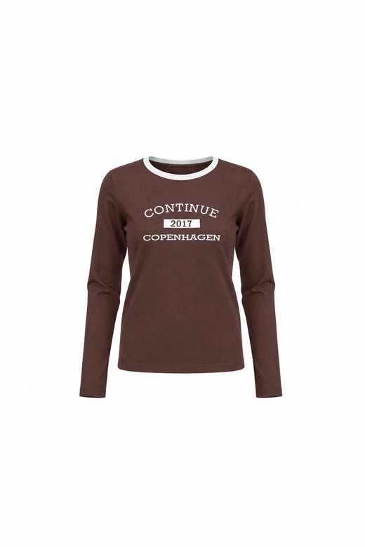 Continue - Dea T Shirt Long Sleve 15341 - Brown