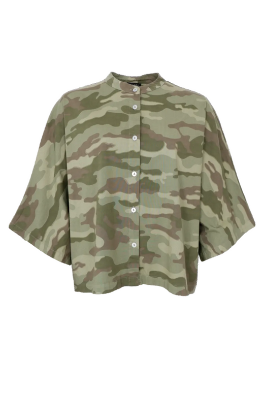 Black Colour - Bcally Loose Shirt 41145 - Camouflage