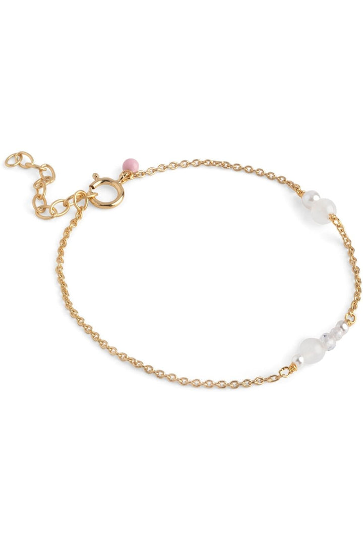 Enamel Copenhagen - Bracelet, Sofia B136G - White And Pearls
