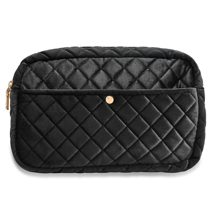 Fan Palm - Beauty Bag Velvet - Black Toilettasker 