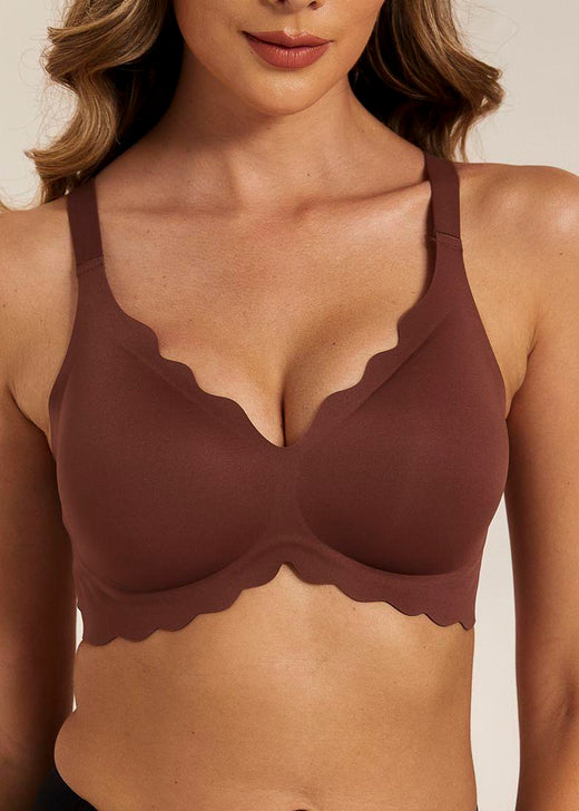 Femifemme - Softscallop Full Coverage Bøjlefri Bh - Velvet Chocolate