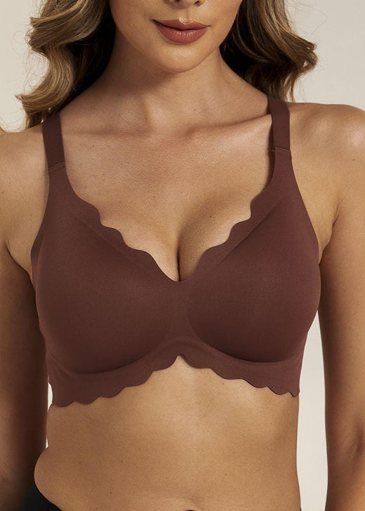 Femifemme - Softscallop Full Coverage Bøjlefri Bh - Velvet Chocolate