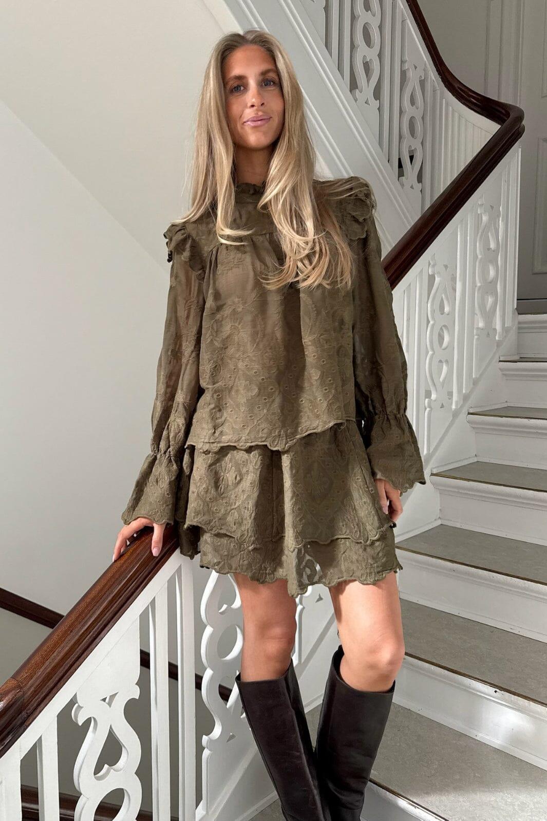 Forudbestilling - BYIC - Ellinoric Lace Shirt 2550 - Vintage Olive Skjorter 