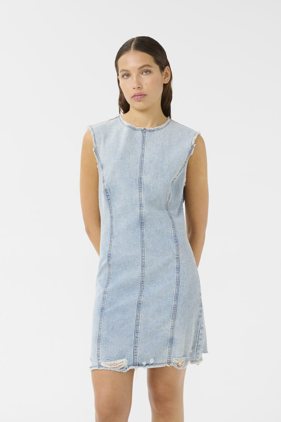 Gestuz - Gzdea Sl Short Dress 10910383 - 107868 - Light Blue Denim