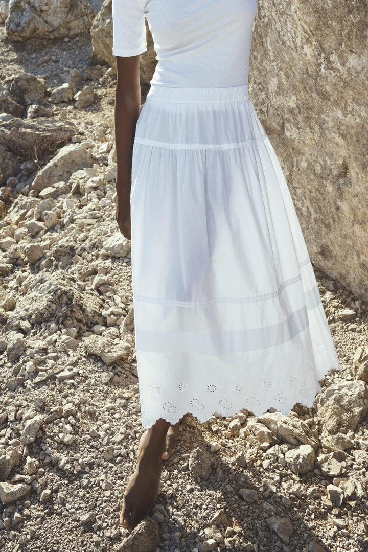Forudbestilling - Moss Copenhagen - Mschethel Olisa Skirt 19016 - Bright White Nederdele 