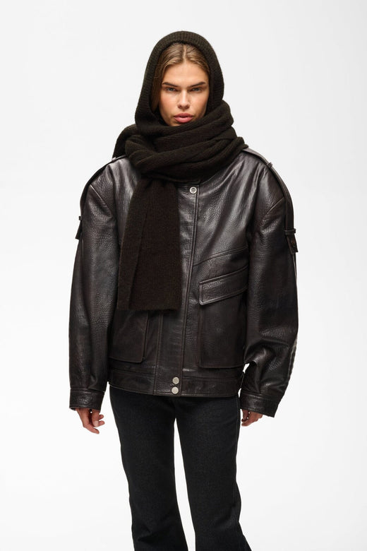 Gestuz - Gzalpha Hoodscarf 10911662 - 191018 - Ganache Tørklæder 