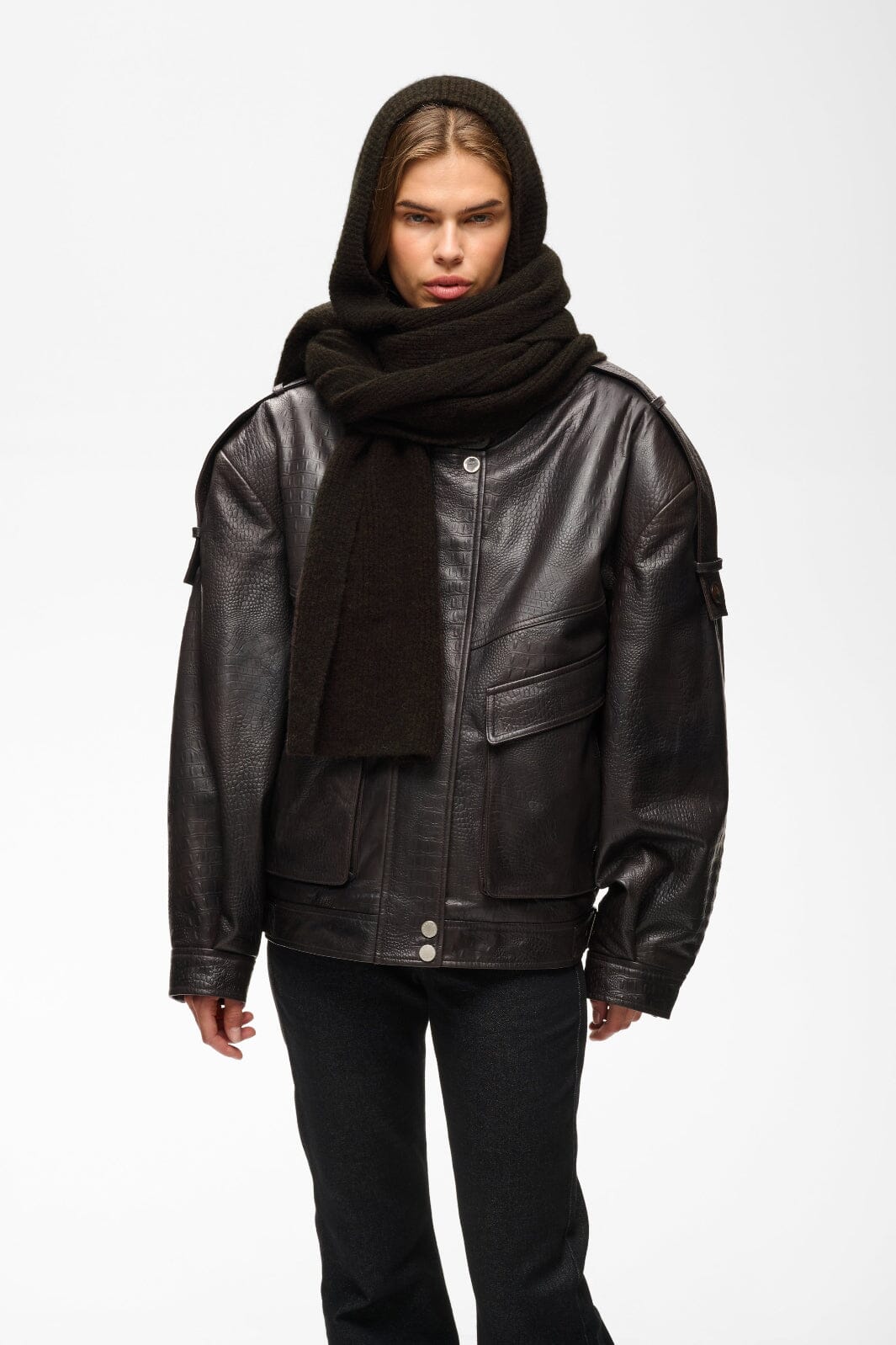 Gestuz - Gzalpha Hoodscarf 10911662 - 191018 - Ganache Tørklæder 