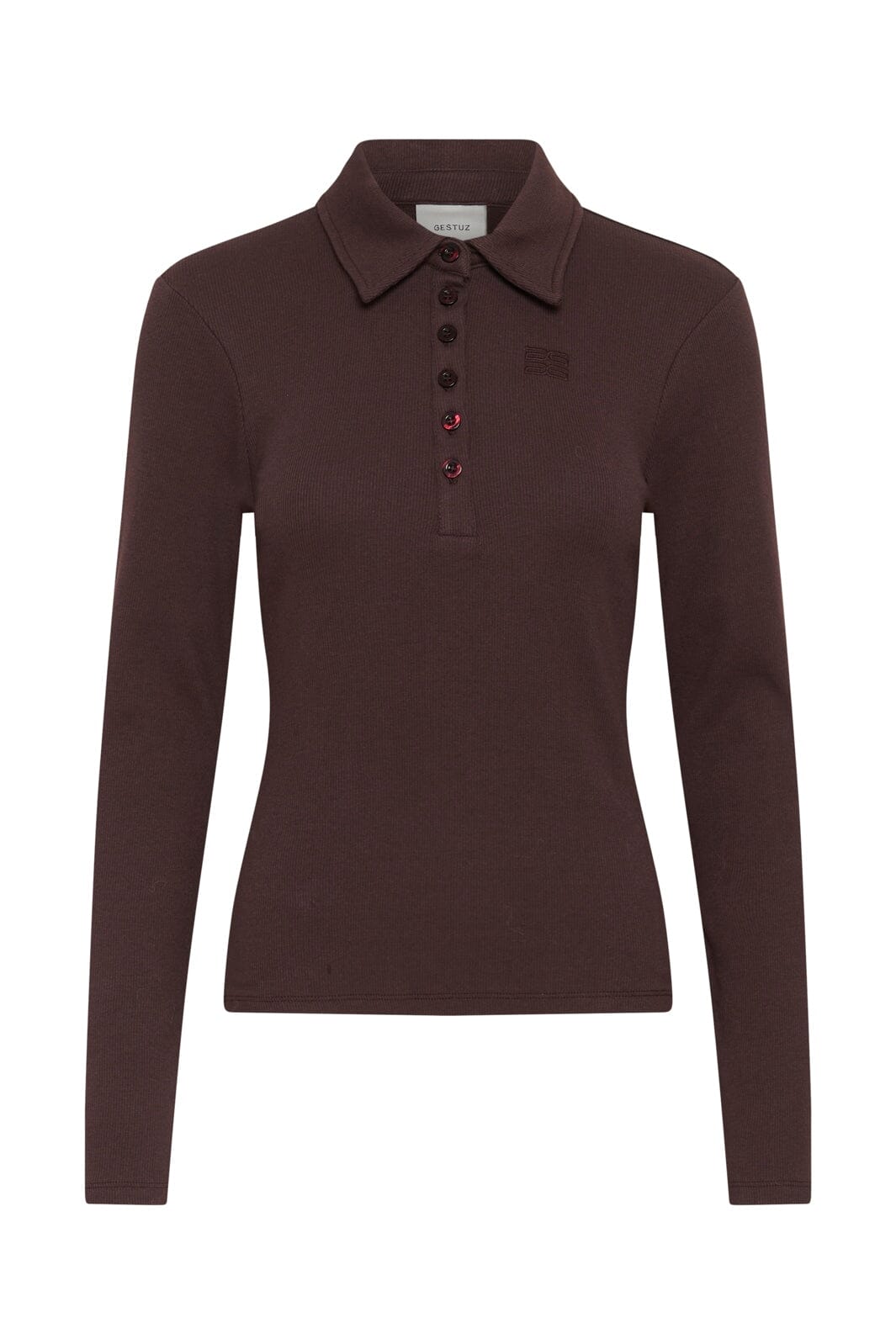 Gestuz - Gzdrew Ls Polo Top 10911272 - 109839 - Deep Plum