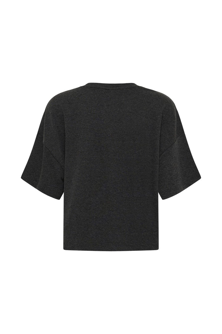 Gestuz - Gzgilsa Sweat Tee 10911090 - 109842 - Deep Grey Melange