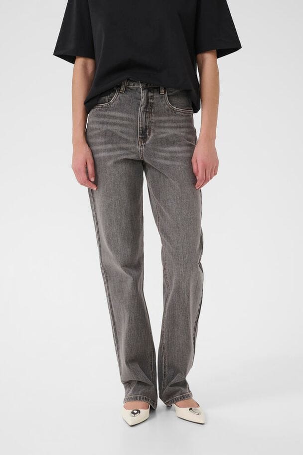 Gestuz - Gzjade Straight Jeans 10910808 - 102235 - Washed Light Grey Jeans 