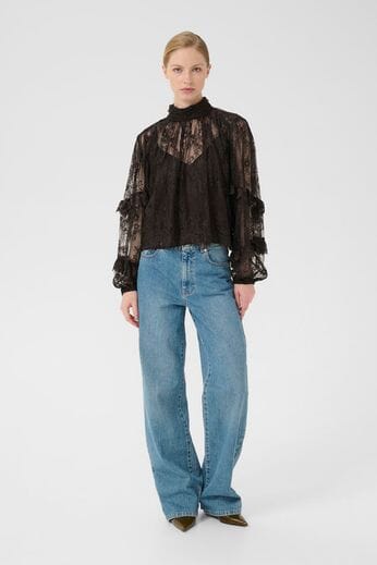 Gestuz - Gzlami Blouse 10910810 - 191018 - Ganache Bluser 