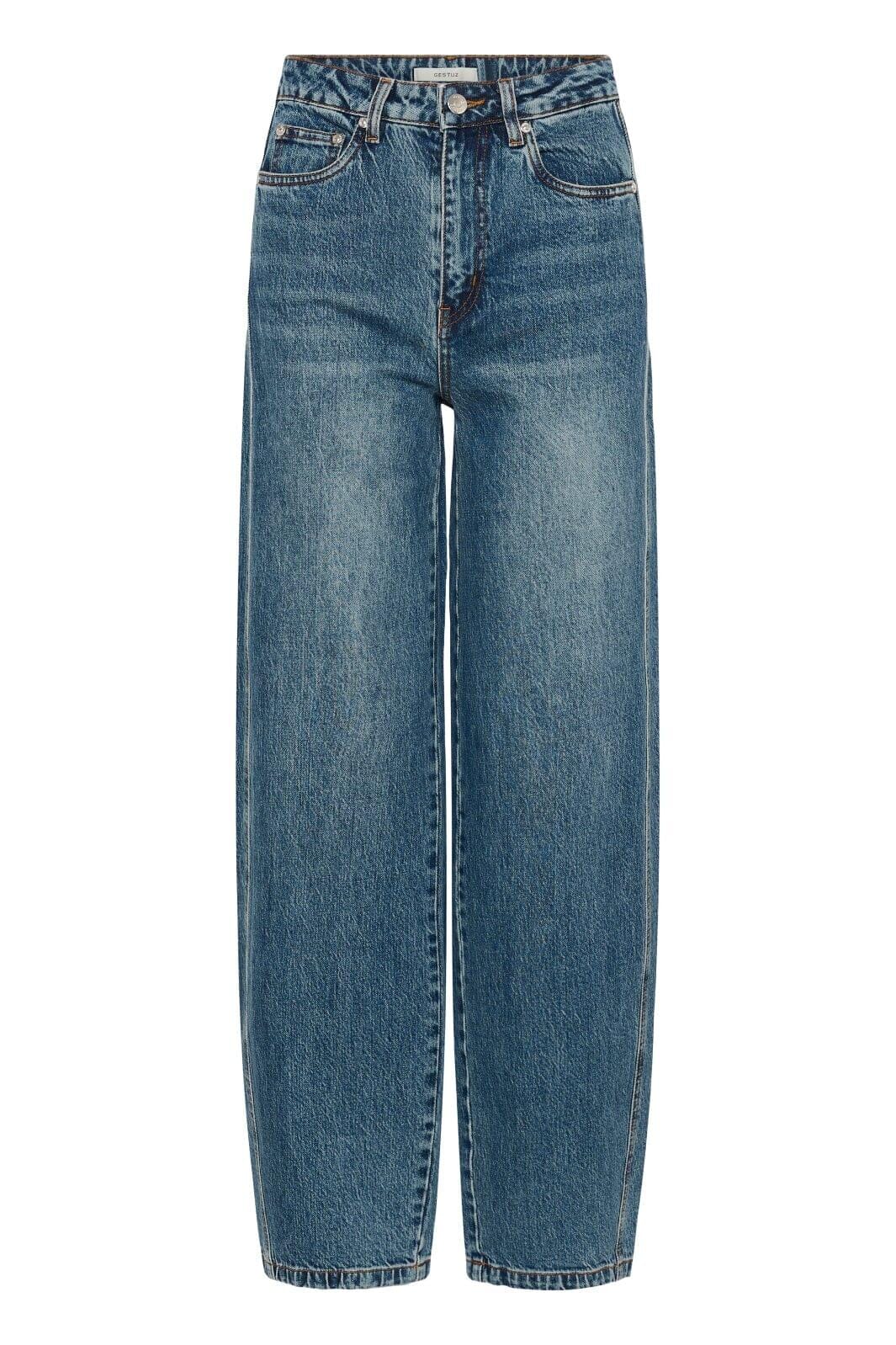 Gestuz - Gzmelu Barrel Jeans 10911344 - 109598 - Classic Mid Blue Wash Jeans 