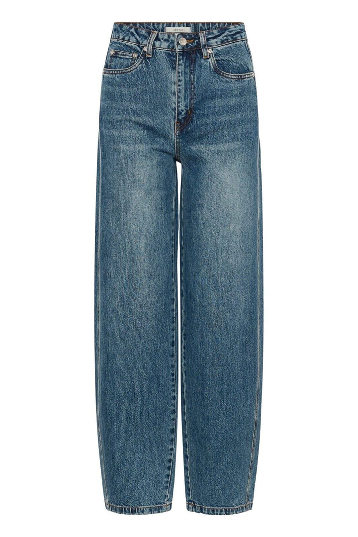 Gestuz - Gzmelu Barrel Jeans 10911344 - 109598 - Classic Mid Blue Wash Jeans 