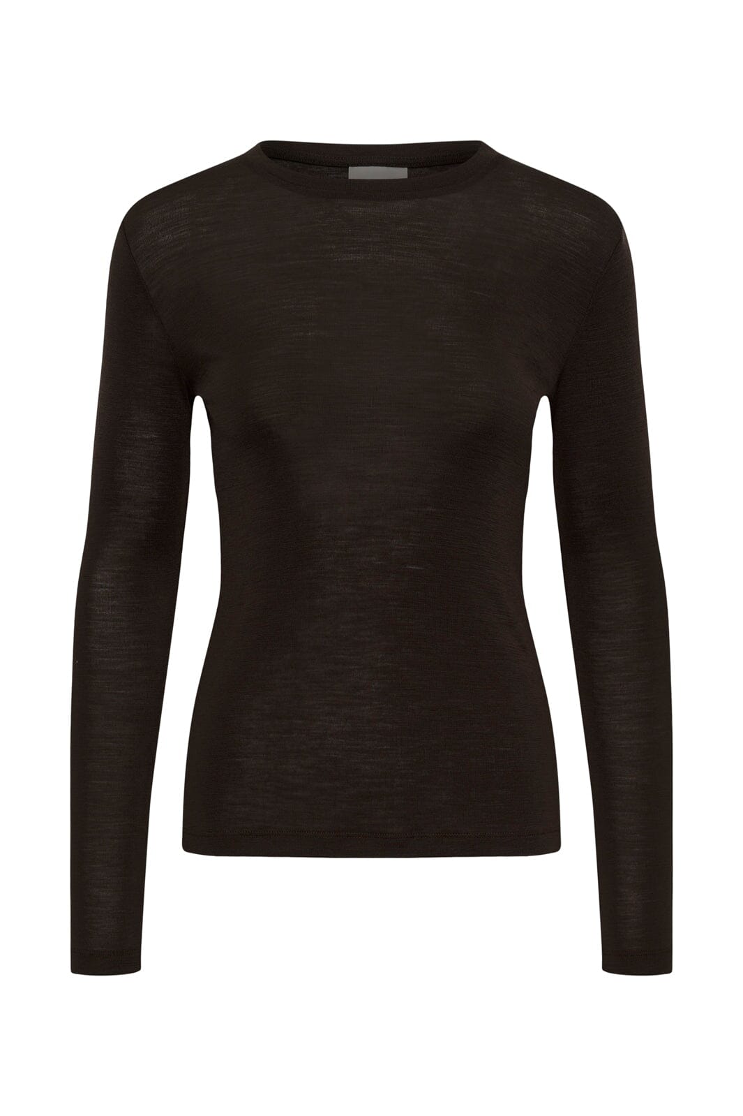 Gestuz - Gzninia Ls Wool Roundneck 10910696 - 191109 - Chocolate Torte