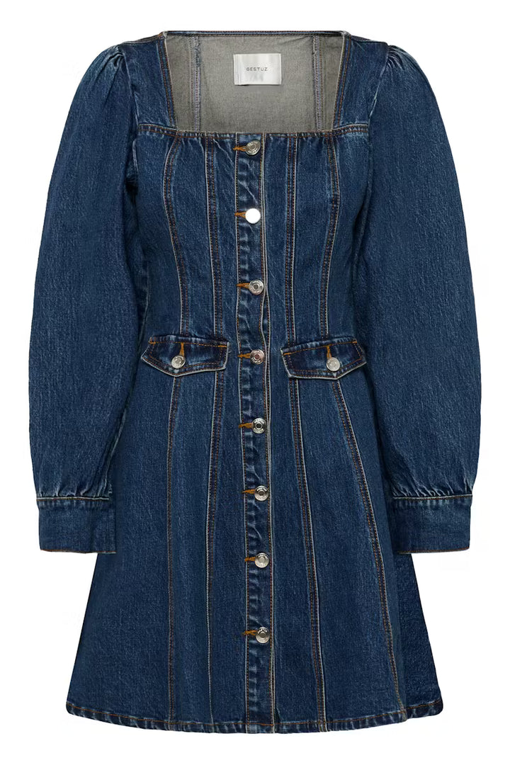 Gestuz - Gzsamia Dress 10911019 - 109201 - Indigoblue Kjoler 
