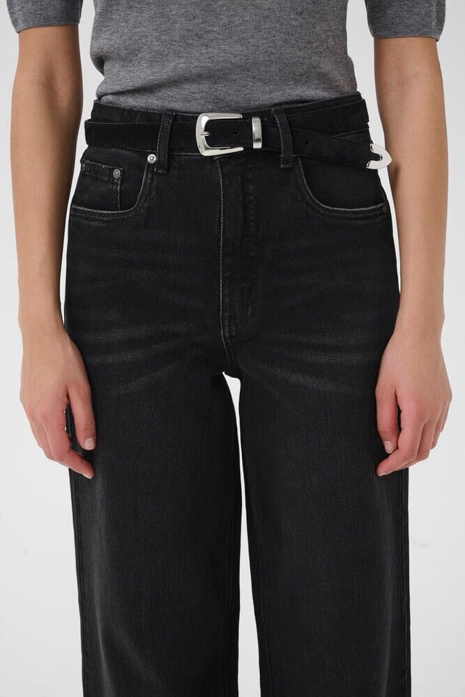 Gestuz - Gzsara Wide Jeans 10910809 - 100617 - Washed Dark Black Jeans 