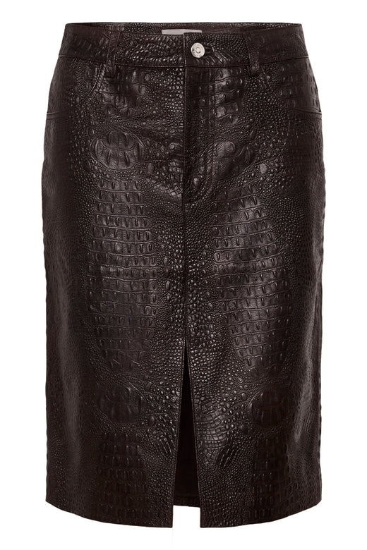 Gestuz - Gztori Midi Skirt 10911528 - 109602 - Ganache Croco
