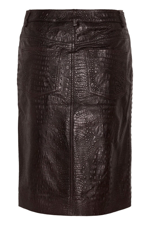 Gestuz - Gztori Midi Skirt 10911528 - 109602 - Ganache Croco