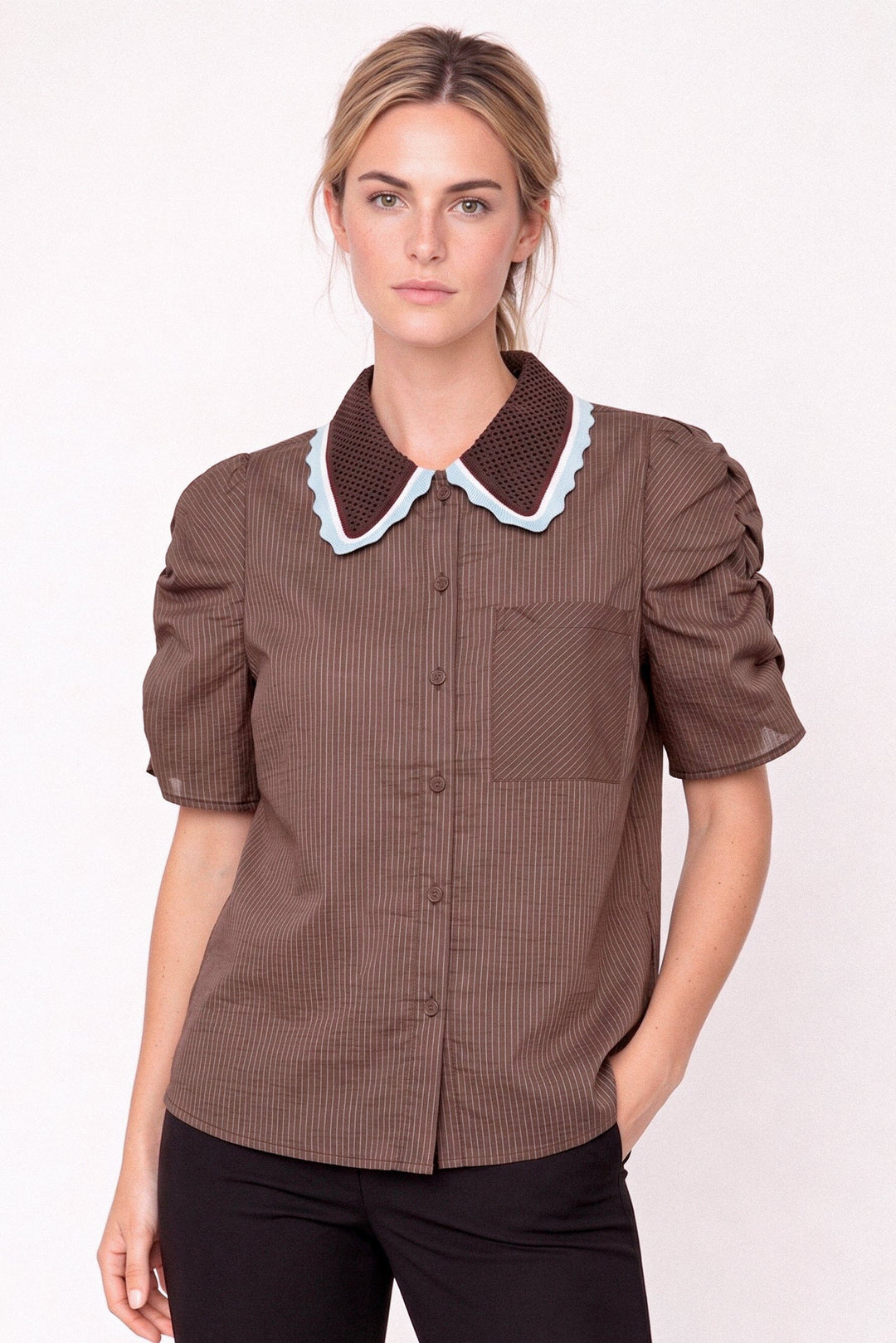 Gossia - Allygo Blouse G2811 - Brown Bluser 