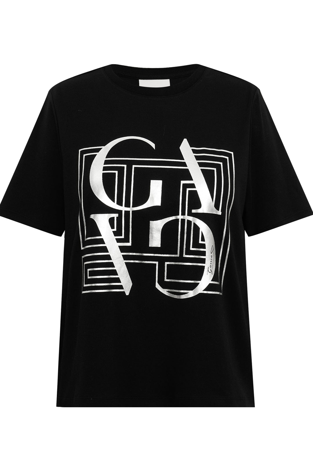 Gossia - Basgo Tee G2850 - Black / Silver Print T-shirts 