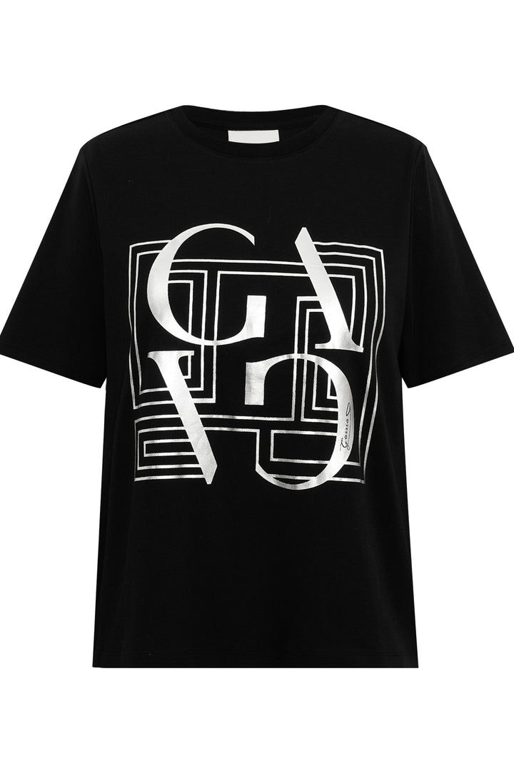 Gossia - Basgo Tee G2850 - Black / Silver Print T-shirts 