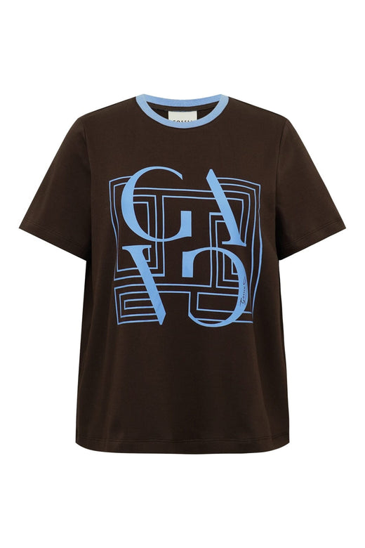 Gossia - Basgo Tee G2850 - Chocolate / Blue Print