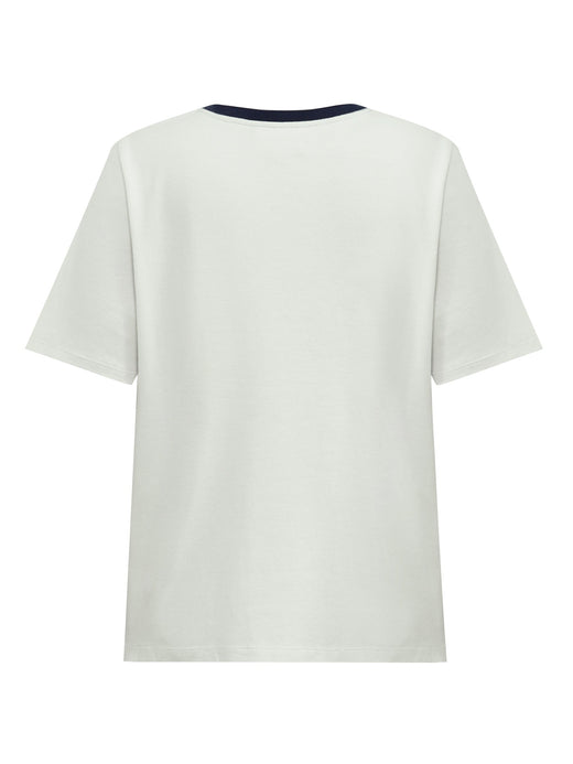 Gossia - Basgo Tee G2850 - Off-White / Navy Print T-shirts 