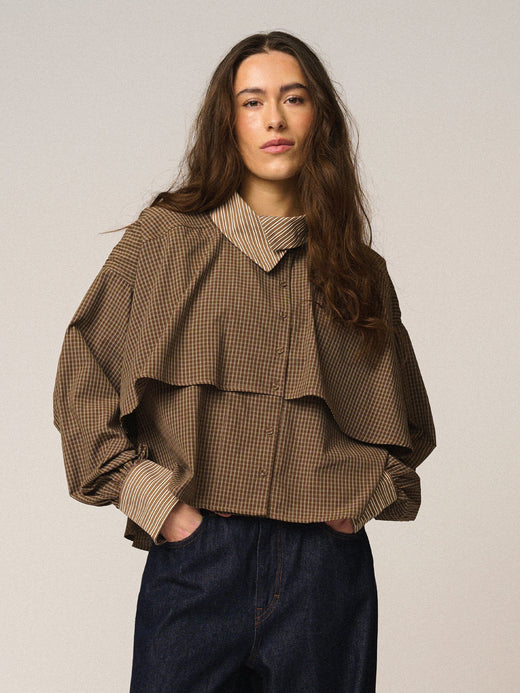 Gossia - Chalinego Shirt G3211 - Brown Checks Skjorter 