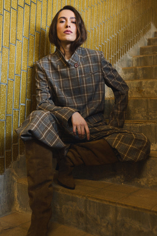 Gossia - Elligo Blazer G3260 - Brown Checks Blazere 
