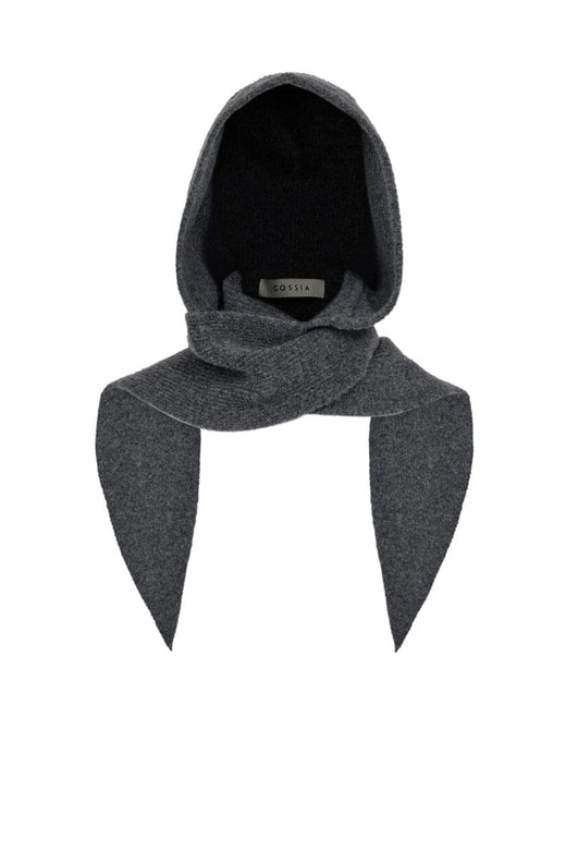 Gossia - Ettego Scarf Hoodie G3120 - Dark Grey Melange