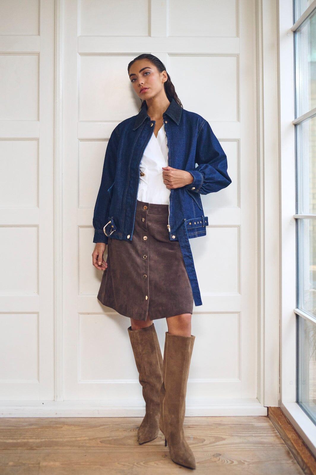 Gossia - Larago Skirt G3067 - Brown Suede Nederdele 