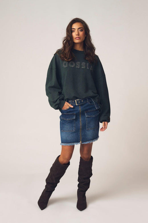 Gossia - Lyzettego Sweat G3073 - Black Washed Sweatshirts 