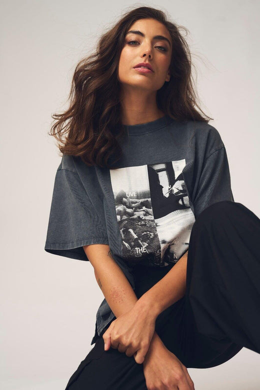 Gossia - Maggiego Tee G3074 - Black Washed T-shirts 