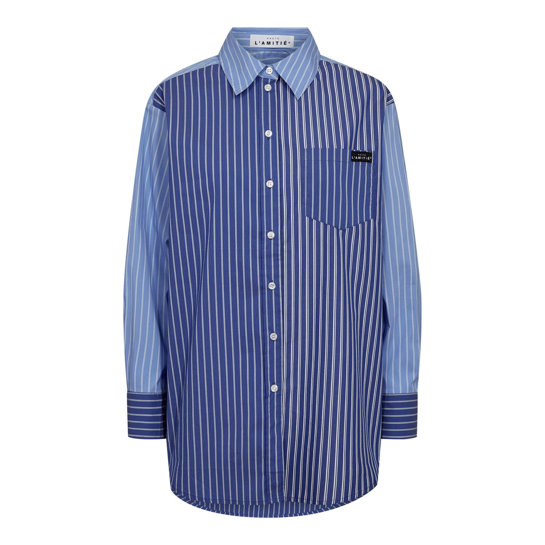 Haute L'Amitié - Blue Mix Stripe Shirt HL10872 - Blue Stripe Skjorter 
