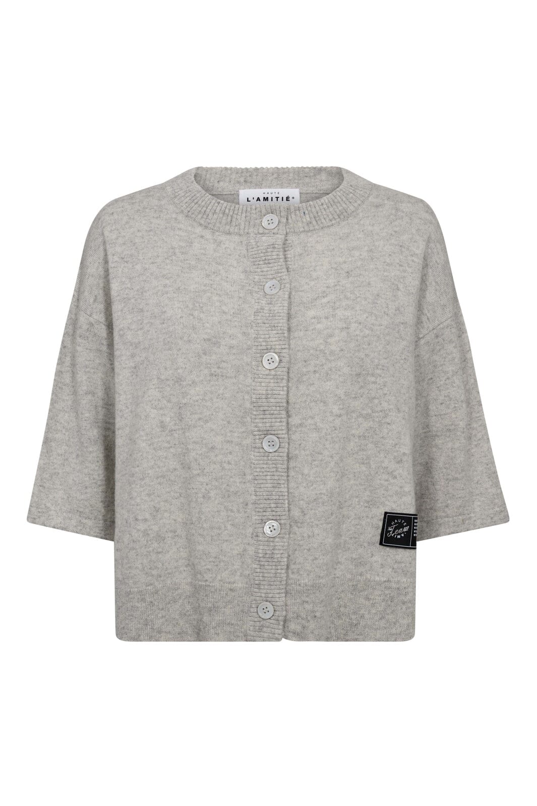 Haute L'Amitié - Cash Ss Cardigan HL10220 - Pearl Melange