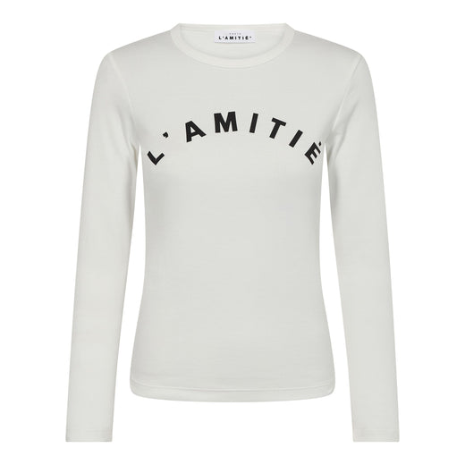 Haute L'Amitié - Clean Ls Logo Tee Hl10850 - Off-White Bluser 