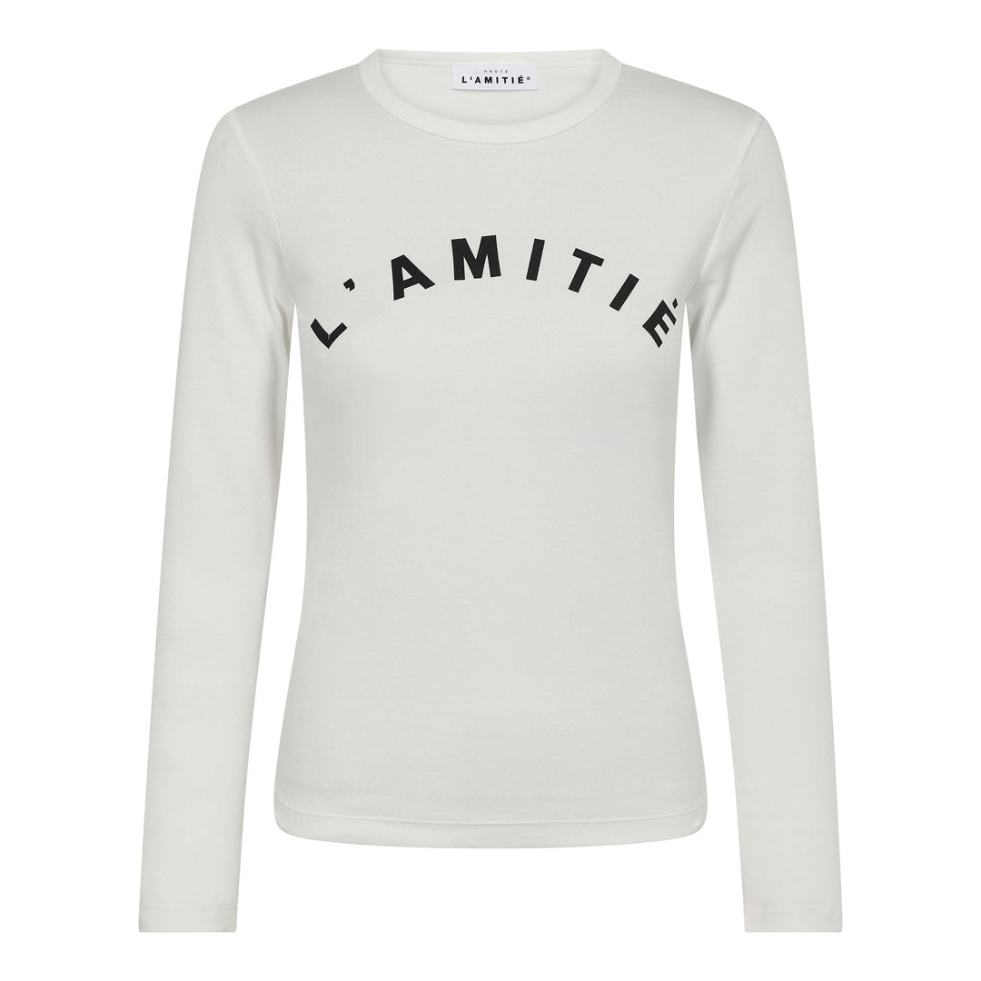 Haute L'Amitié - Clean Ls Logo Tee Hl10850 - Off-White Bluser 