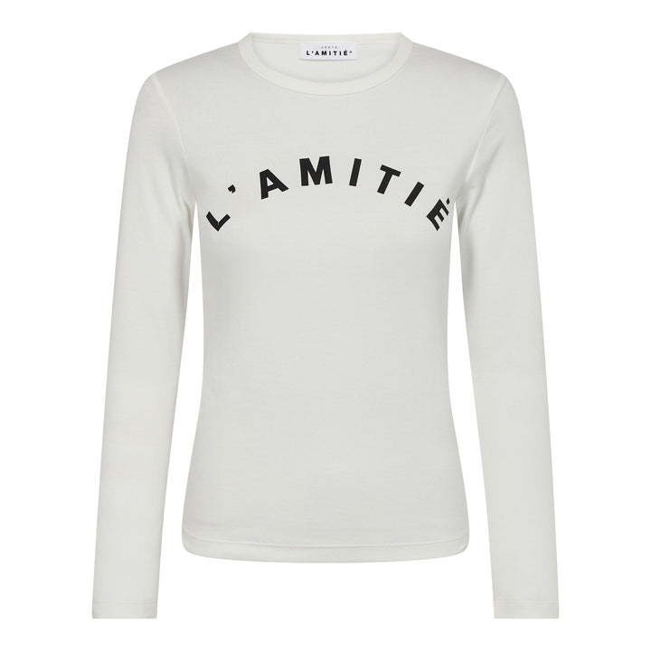 Haute L'Amitié - Clean Ls Logo Tee Hl10850 - Off-White Bluser 
