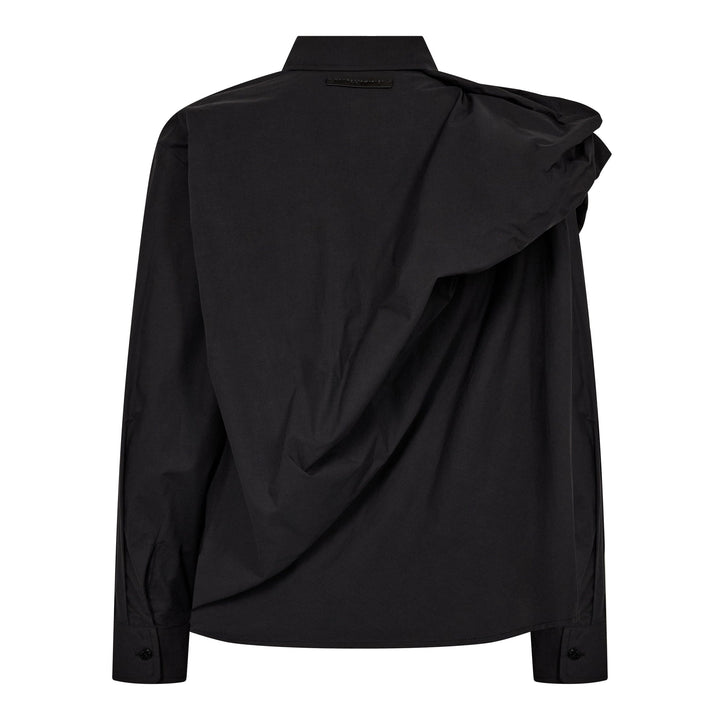 Haute L'Amitié - Cosmopolitan Drape Shirt Hl10904 - Black Skjorter 