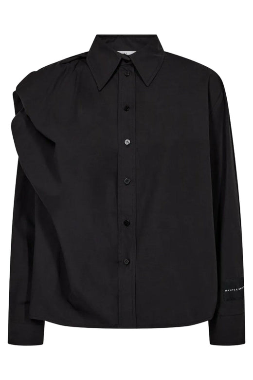 Haute L'Amitié - Cosmopolitan Drape Shirt Hl10904 - Black Skjorter 