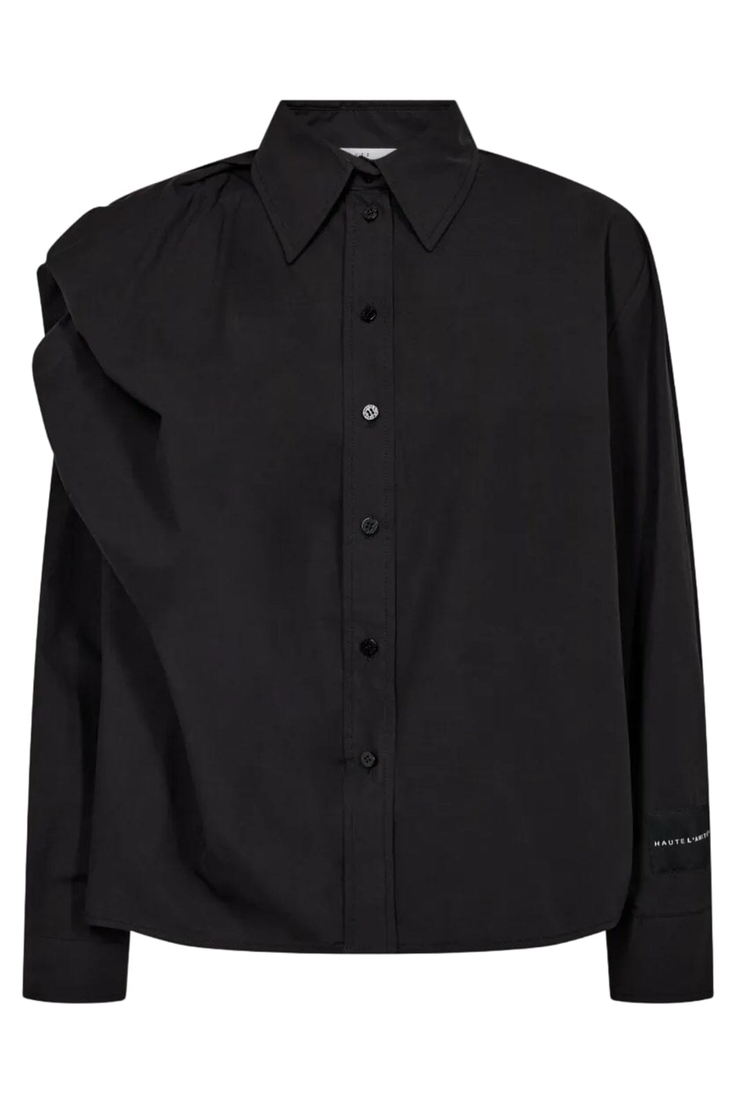 Haute L'Amitié - Cosmopolitan Drape Shirt Hl10904 - Black Skjorter 